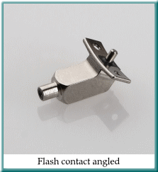 Flash contact angled